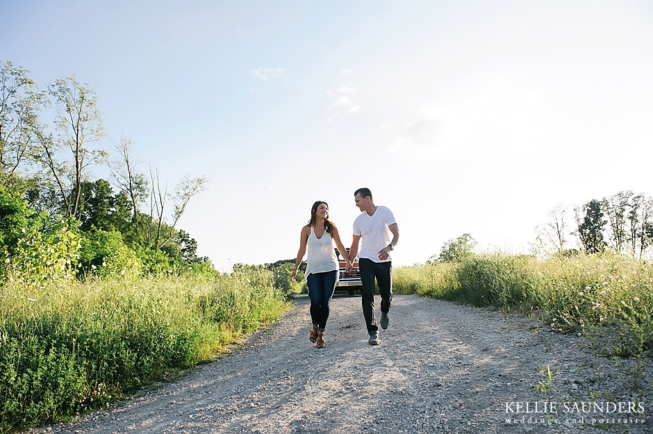 classic truck engagement pictures
